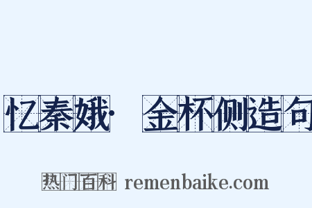 忆秦娥·金杯侧造句是什么意思的图片